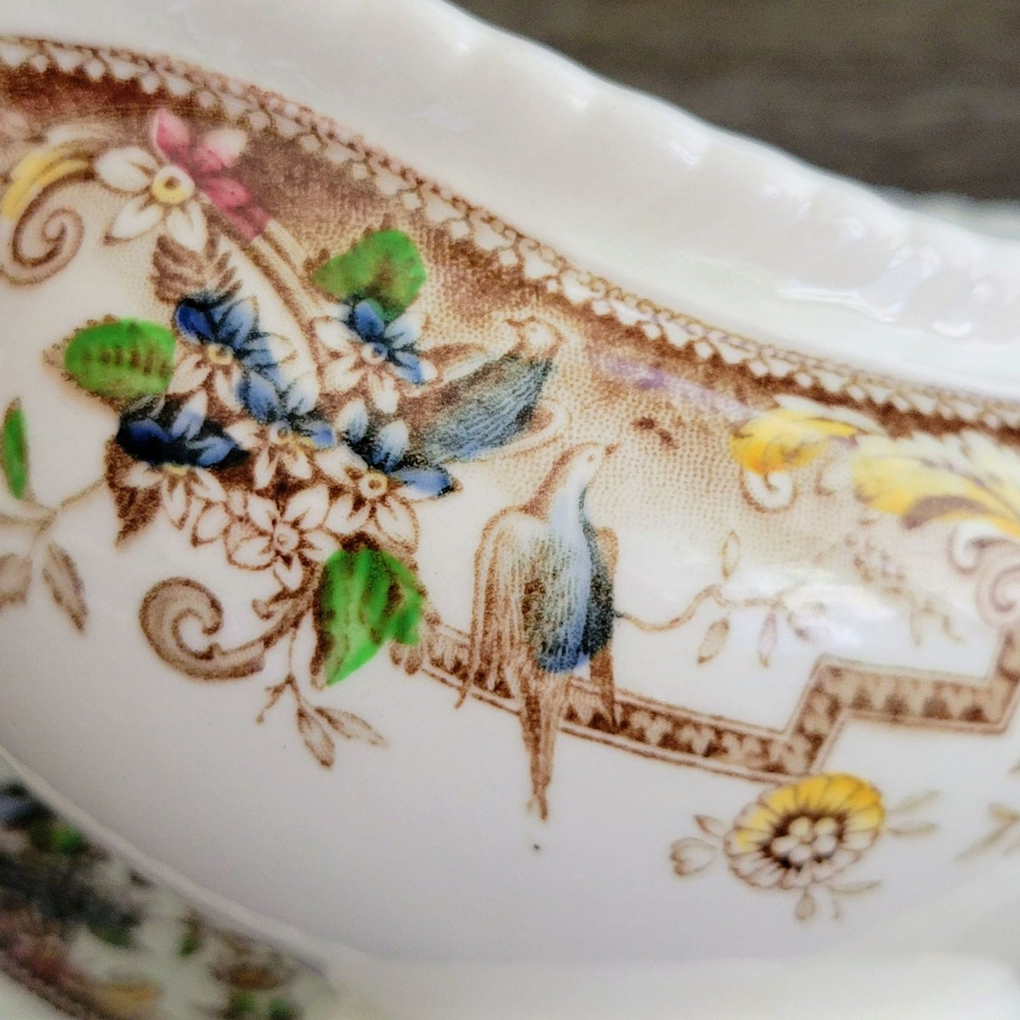 Johnson Bros Devonshire Brown Gravy Boat & Underplate