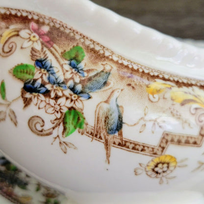 Johnson Bros Devonshire Brown Gravy Boat & Underplate