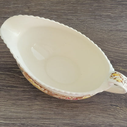 Johnson Bros Devonshire Brown Gravy Boat & Underplate