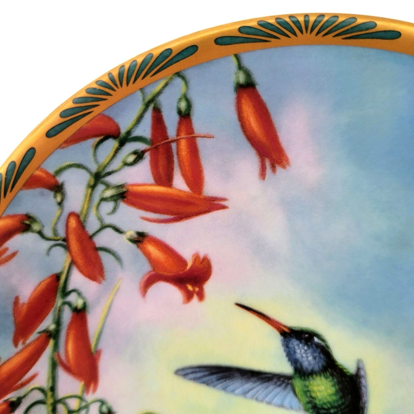 Vintage Hummingbird Small Collectors Plate, Pickard Gems of Nature Broad-billed Hummingbird, Cyndi Nelson Beautiful Hummingbirds Series c.1990s