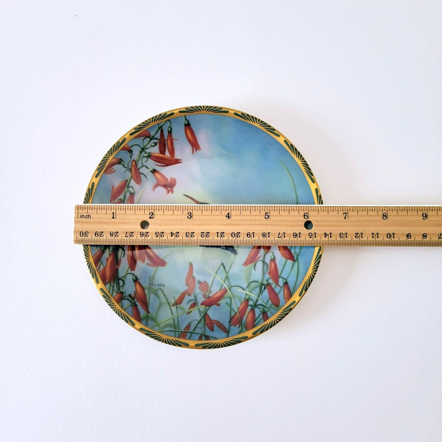Vintage Hummingbird Small Collectors Plate, Pickard Gems of Nature Broad-billed Hummingbird, Cyndi Nelson Beautiful Hummingbirds Series c.1990s