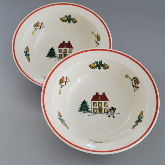 Jamestown The Joy of Christmas Cereal Bowl, Set of 2