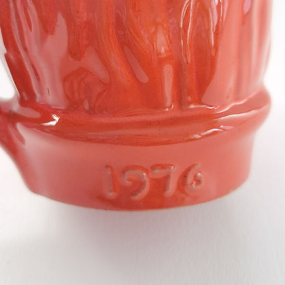Frankoma Art Pottery Uncle Sam Mug Set of 2,  c.1976 USA Made
