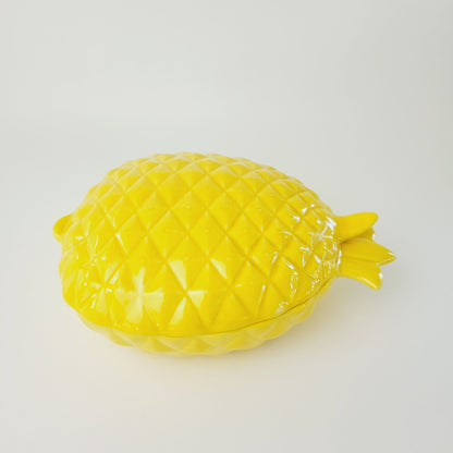 Red Wing Pottery Pineapple Ceramic Serving Dish With Lid, c.1940s USA