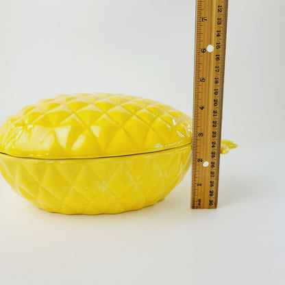 Red Wing Pottery Pineapple Ceramic Serving Dish With Lid, c.1940s USA