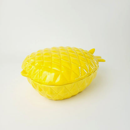 Red Wing Pottery Pineapple Ceramic Serving Dish With Lid, c.1940s USA