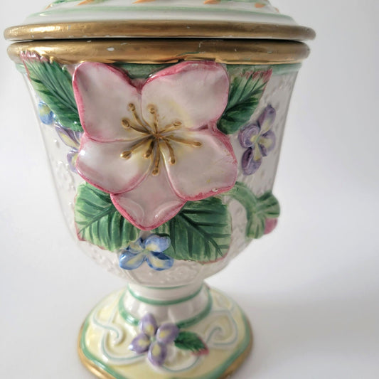 Fitz & Floyd Garden Rhapsody Lidded Candy Dish