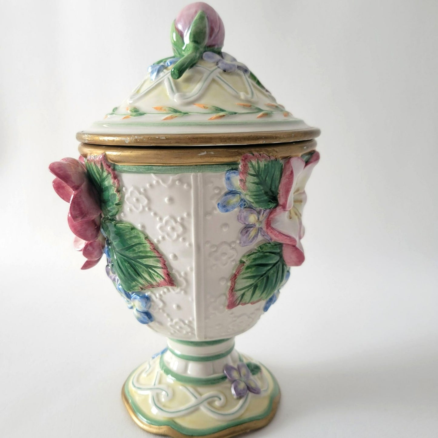 Fitz & Floyd Garden Rhapsody Lidded Candy Dish