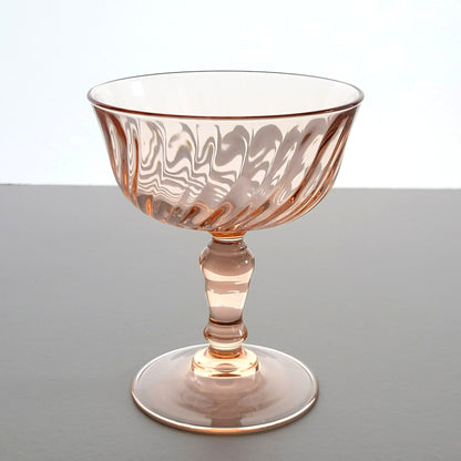 Cristal D'Arques "Rosaline Pink" Champagne Glass, Set of 2, Made in France