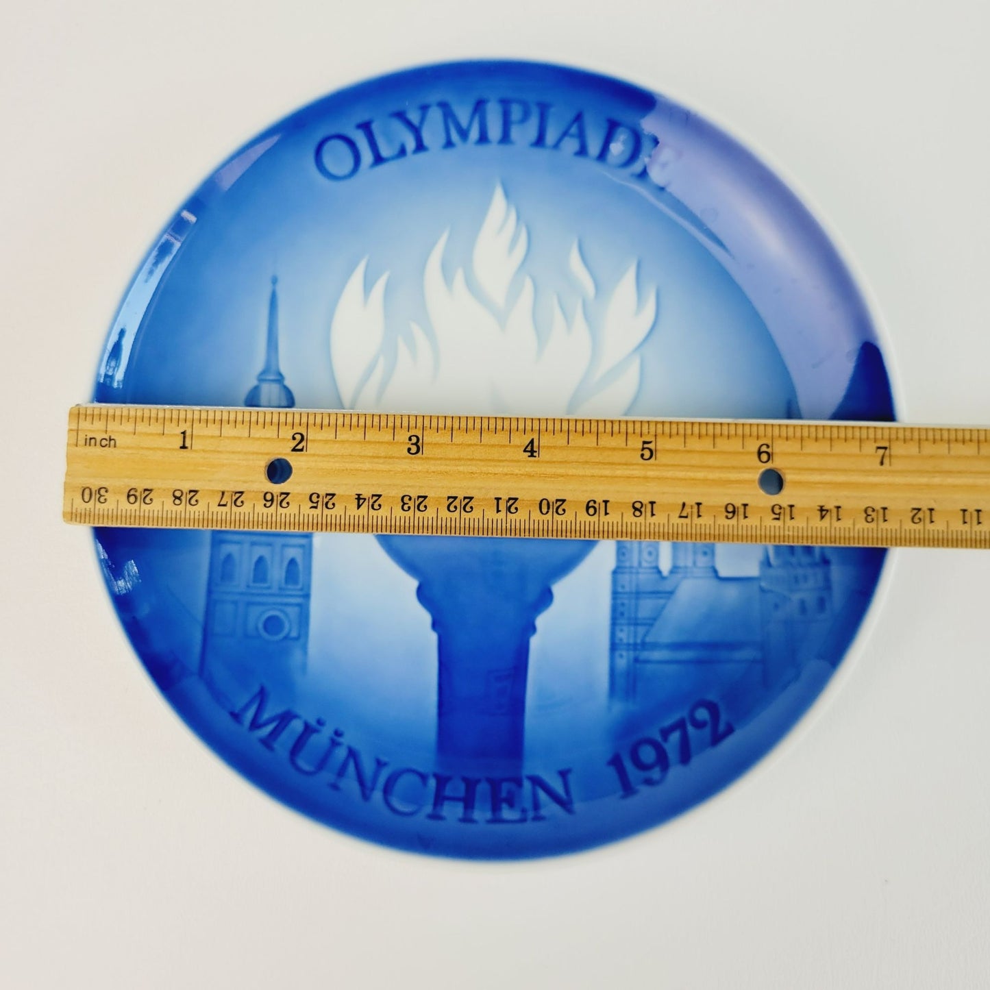 Vintage 1972 Olympic Games Plate, Royal Copenhagen B&G Olympiade München 1972 Commemorative Plate, Made in Denmark