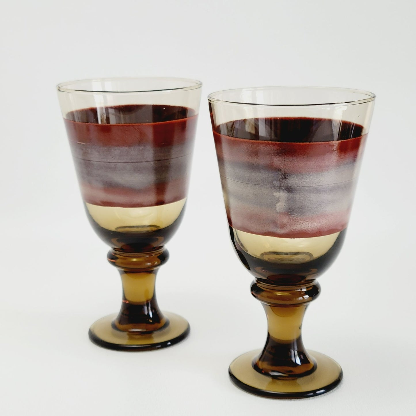 Libbey Glass Nova Brown Water Goblet, Set of 2