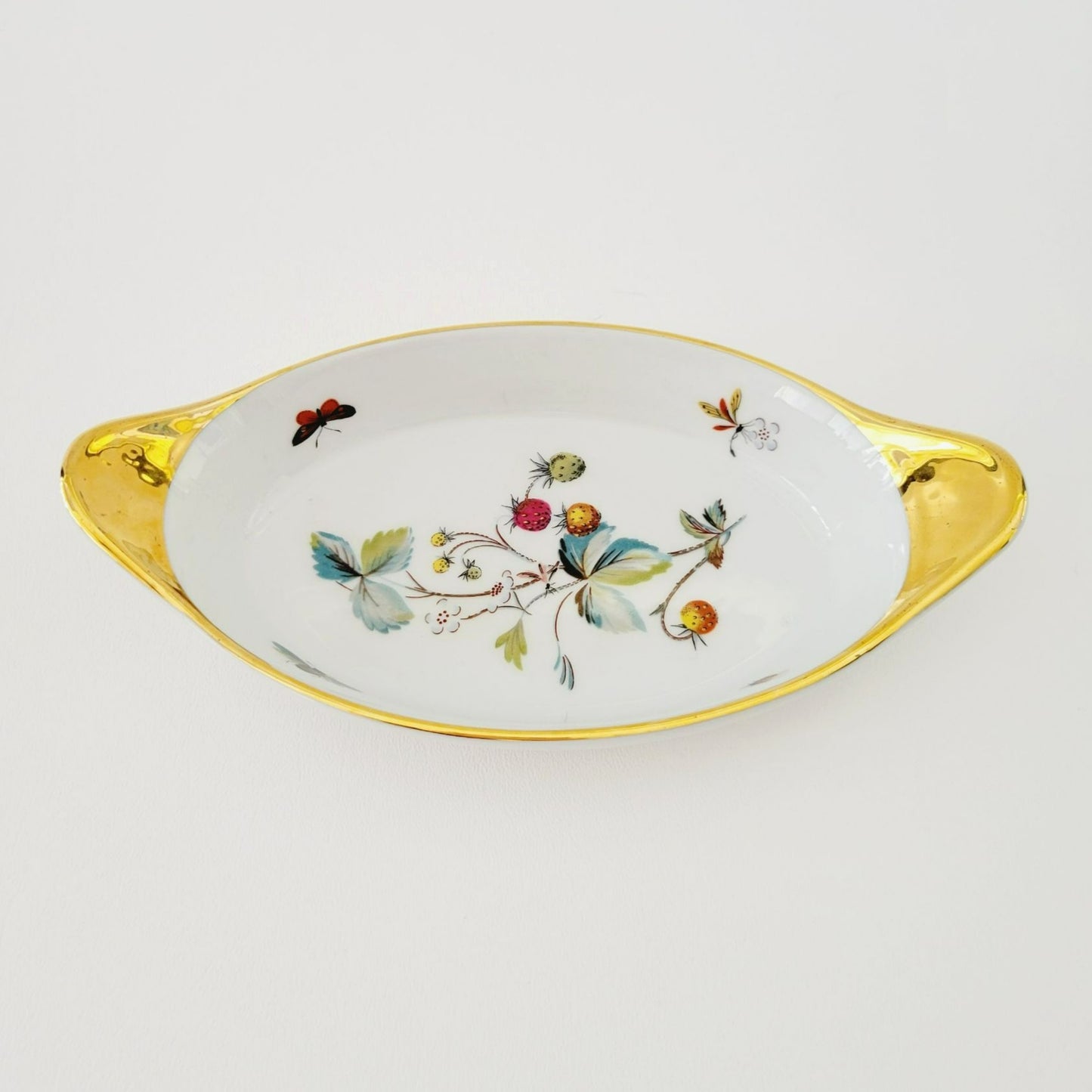 Royal Worcester #8 STRAWBERRY FAIR Oval Baking Dish