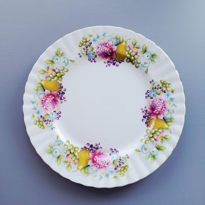 Rare Royal Albert Fruit & Floral Salad Plate, c.1950s England