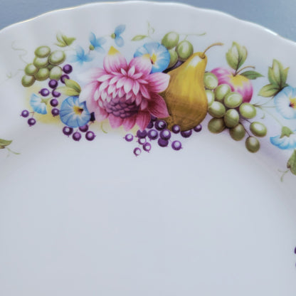 Rare Royal Albert Fruit & Floral Salad Plate, c.1950s England