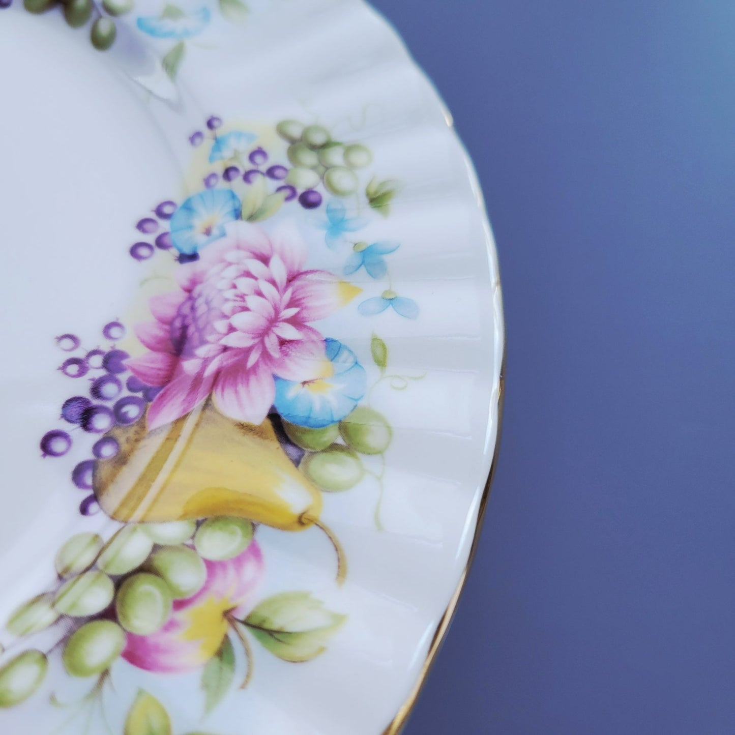 Rare Royal Albert Fruit & Floral Salad Plate, c.1950s England