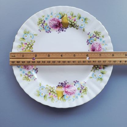 Rare Royal Albert Fruit & Floral Salad Plate, c.1950s England