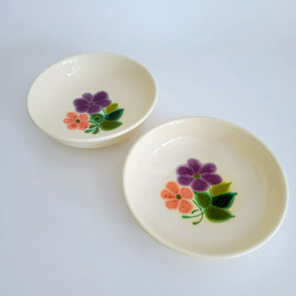 Franciscan Floral Cereal Bowl, Set of 2, c.1970s USA