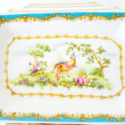 Royal Albert Chelsea Bird Demitasse Creamer, Sugar Bowl & Tray Set