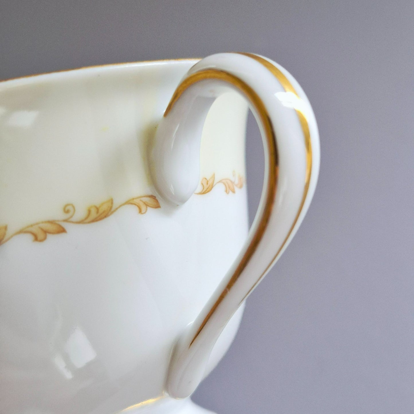 Noritake Floral Spray Teacup & Saucer, 2 Sets, c.1945-48 Occupied Japan
