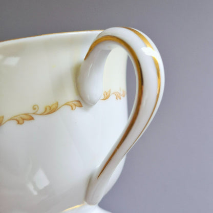 Noritake Floral Spray Teacup & Saucer, 2 Sets, c.1945-48 Occupied Japan