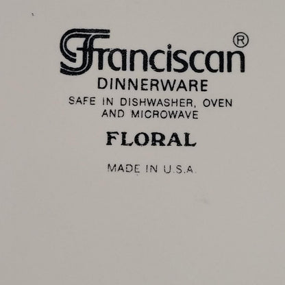 Franciscan Floral Dinner Plate, c.1970s USA