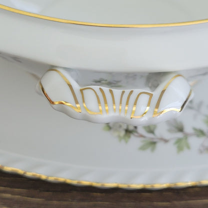 Franconia K&A Krautheim Hawthorn Gravy Boat & Underplate, Gadroon Border, c.1964-75 Germany