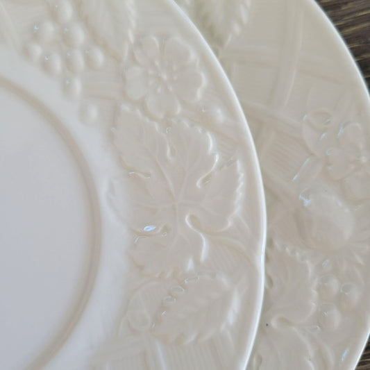 English Countryside White Bread Plate, Set of 2
