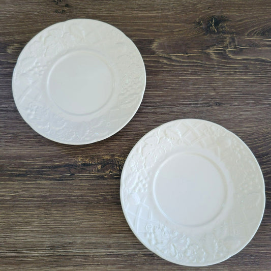 English Countryside White Bread Plate, Set of 2