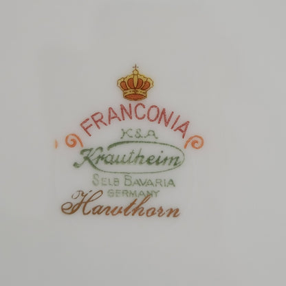 Franconia K&A Krautheim Hawthorn Serving Bowl, Gadroon Border, c.1964-75 Germany