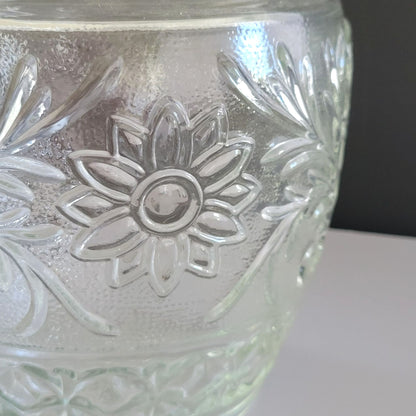 Anchor Hocking Sandwich Clear Cookie Jar & Lid, c.1940s-60 USA