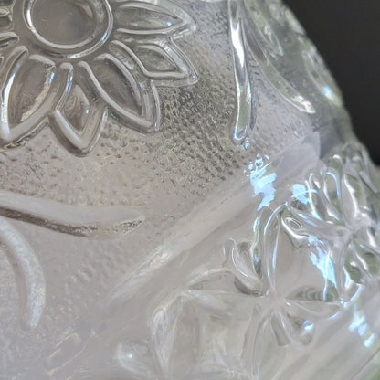Anchor Hocking Sandwich Clear Cookie Jar & Lid, c.1940s-60 USA