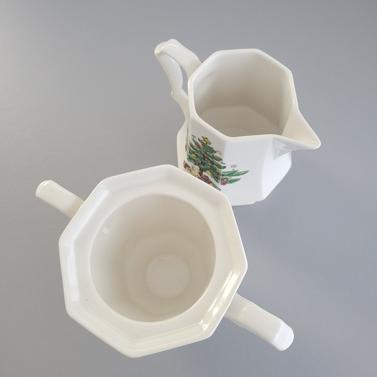 Nikko Christmastime Classic Collection Creamer & Sugar c.1979-83