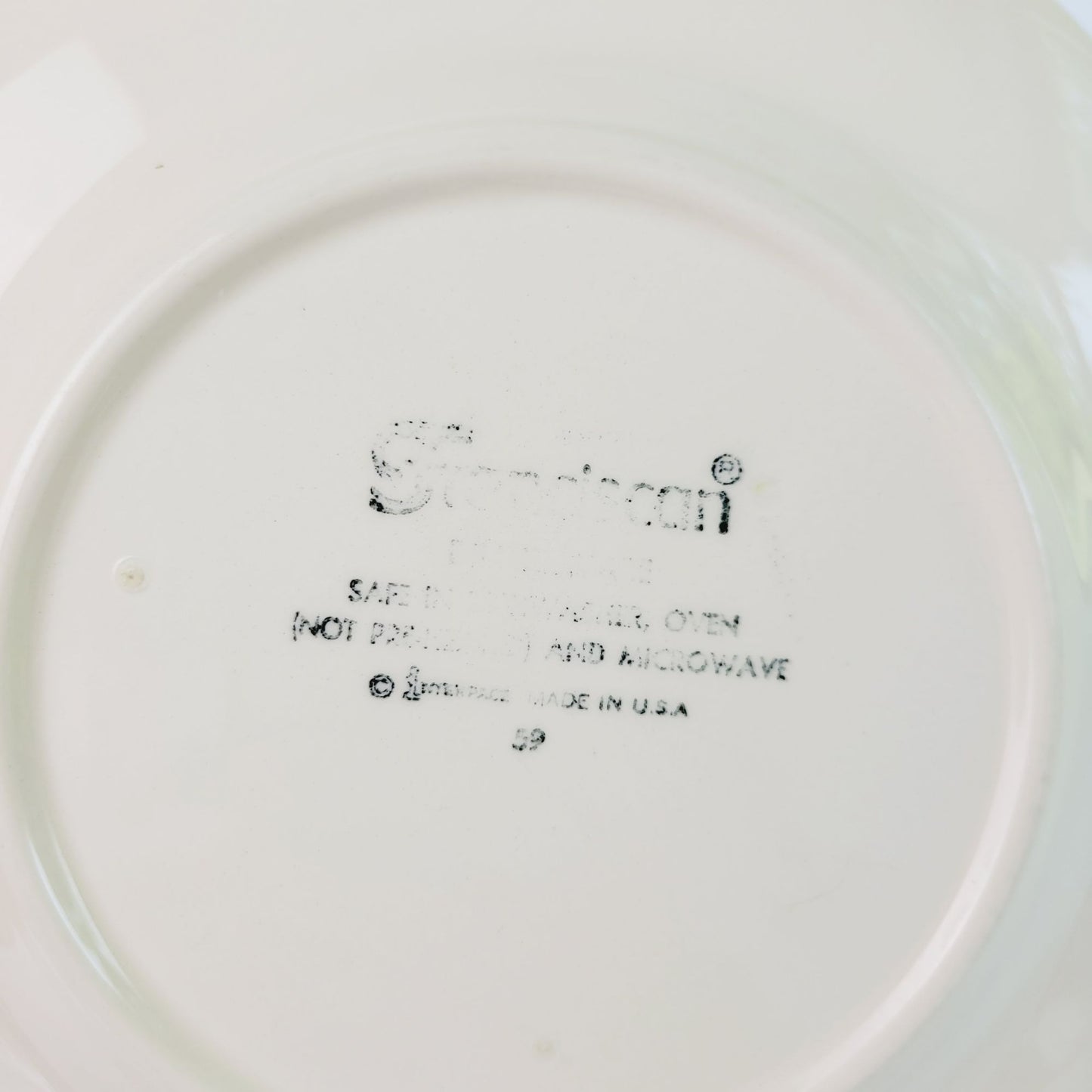 Franciscan c.1977-79 Salad Plate Desert Rose, USA Back Stamp