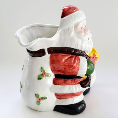 Vintage Santa Clause Ceramic Pitcher Jug