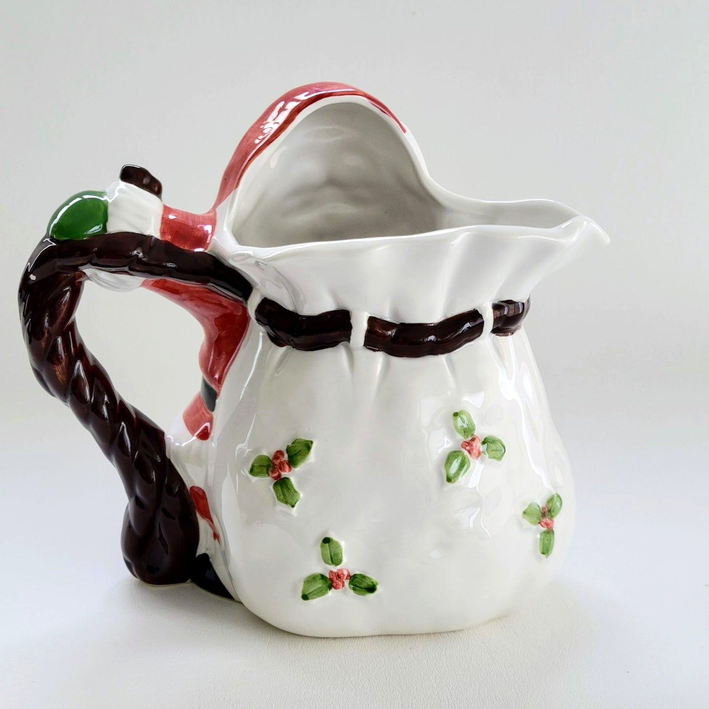 Vintage Santa Clause Ceramic Pitcher Jug