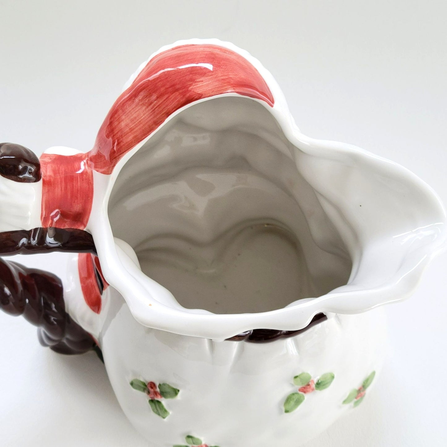 Vintage Santa Clause Ceramic Pitcher Jug