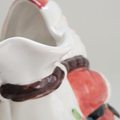 Vintage Santa Clause Ceramic Pitcher Jug