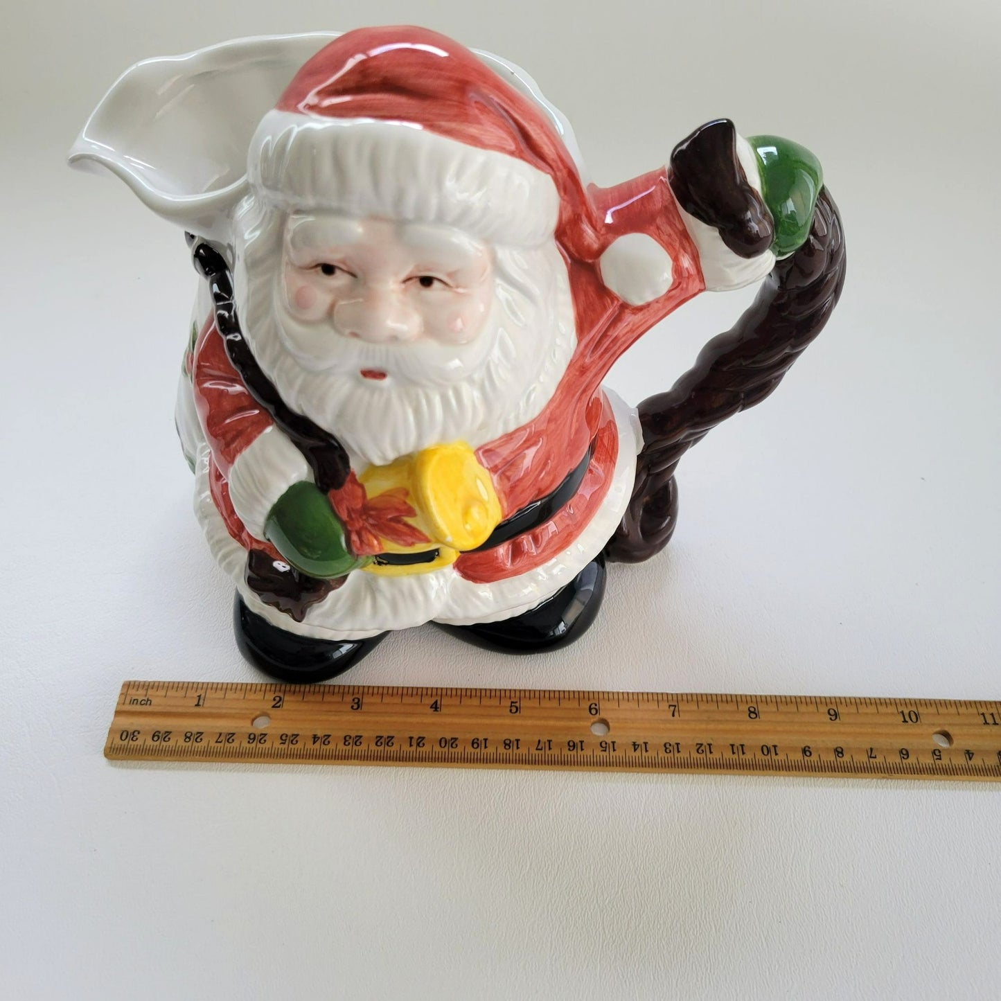 Vintage Santa Clause Ceramic Pitcher Jug