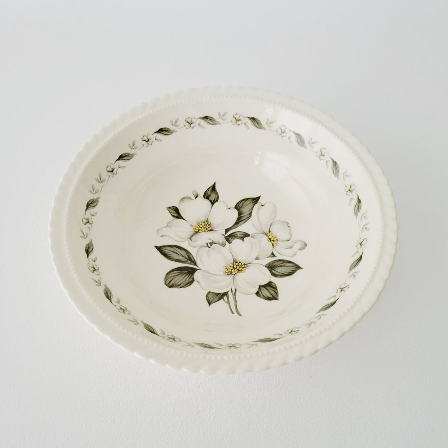 Steubenville Monticello Round Serving Bowl, c.1940s, Made in USA