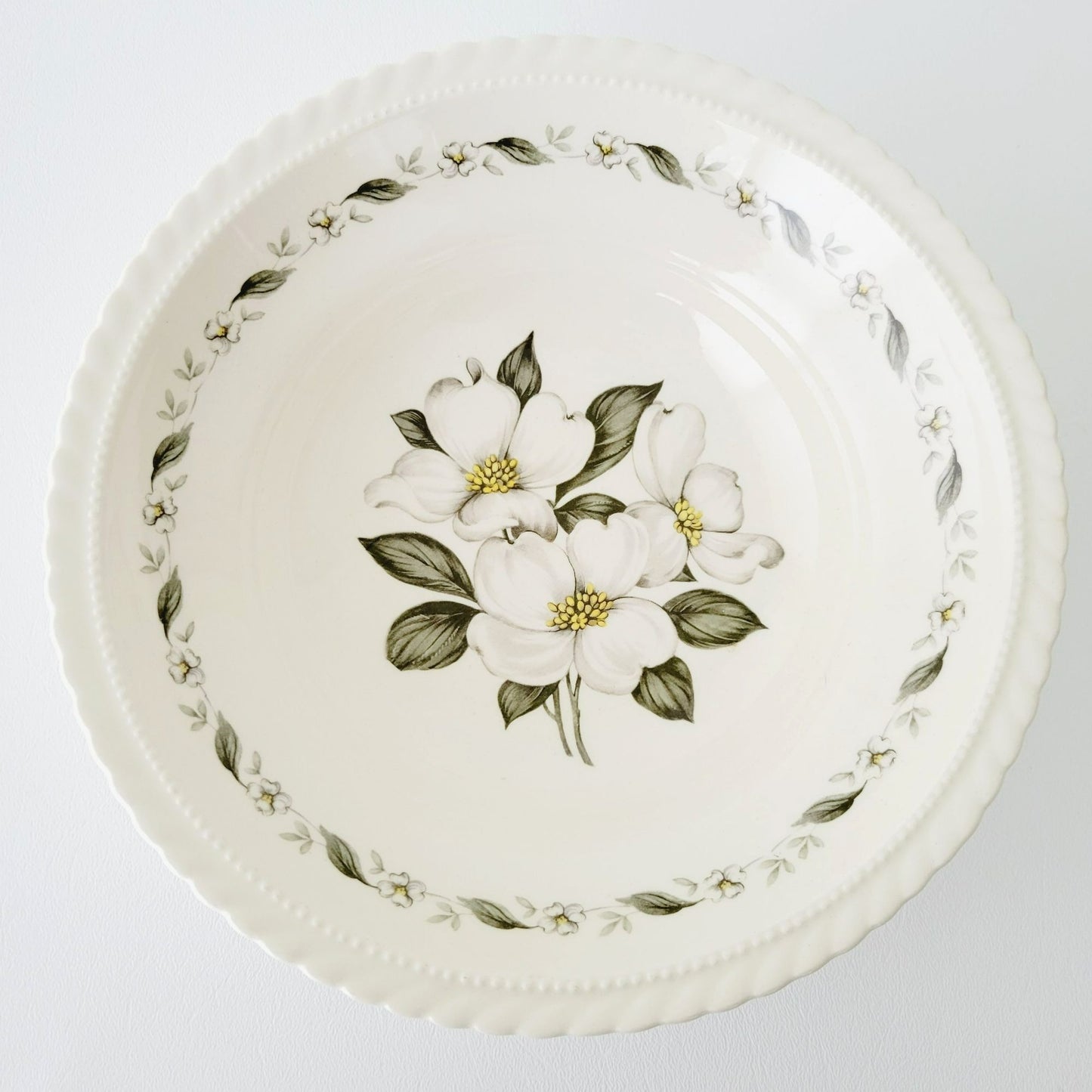 Steubenville Monticello Round Serving Bowl, c.1940s, Made in USA