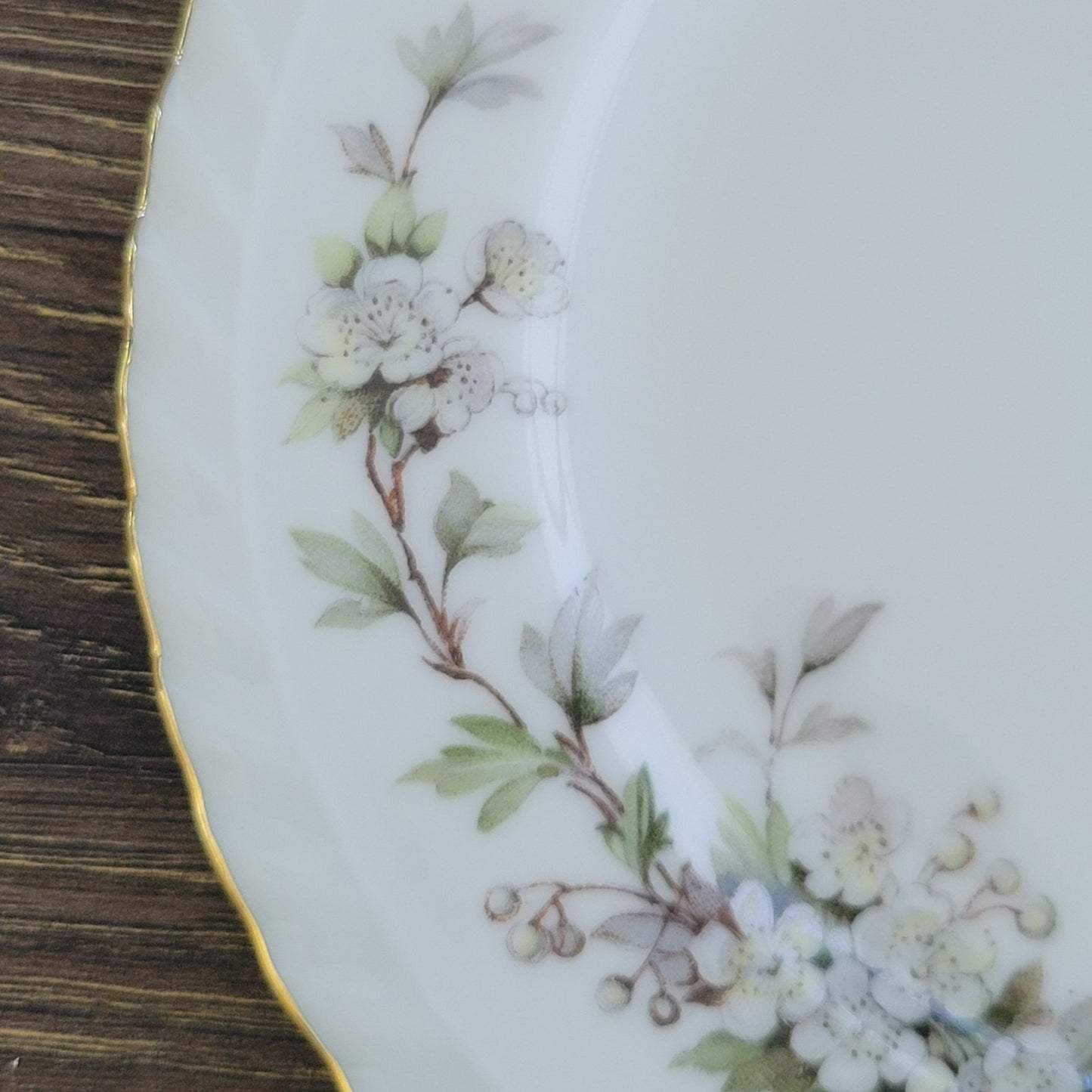 Franconia K&A Krautheim Hawthorn Bread Plate SET of 2, Gadroon Border, c.1964-75 Germany
