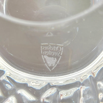 Orrefors DISCUS Crystal Tealight Candle Holder, Sweden