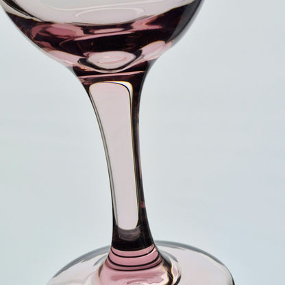 Libbey Glass "Premier Plum" Wine Glass, Set of 2, c.1997-98 USA