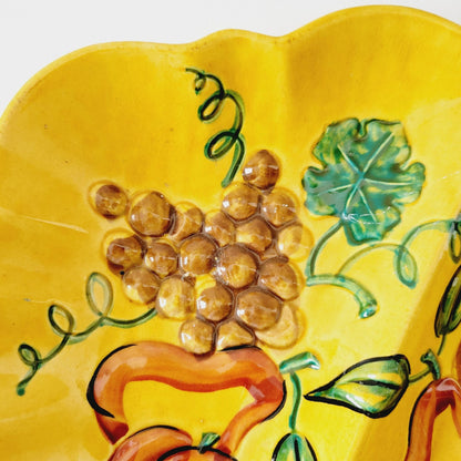 California Pottery Hand Painted Divided Platter