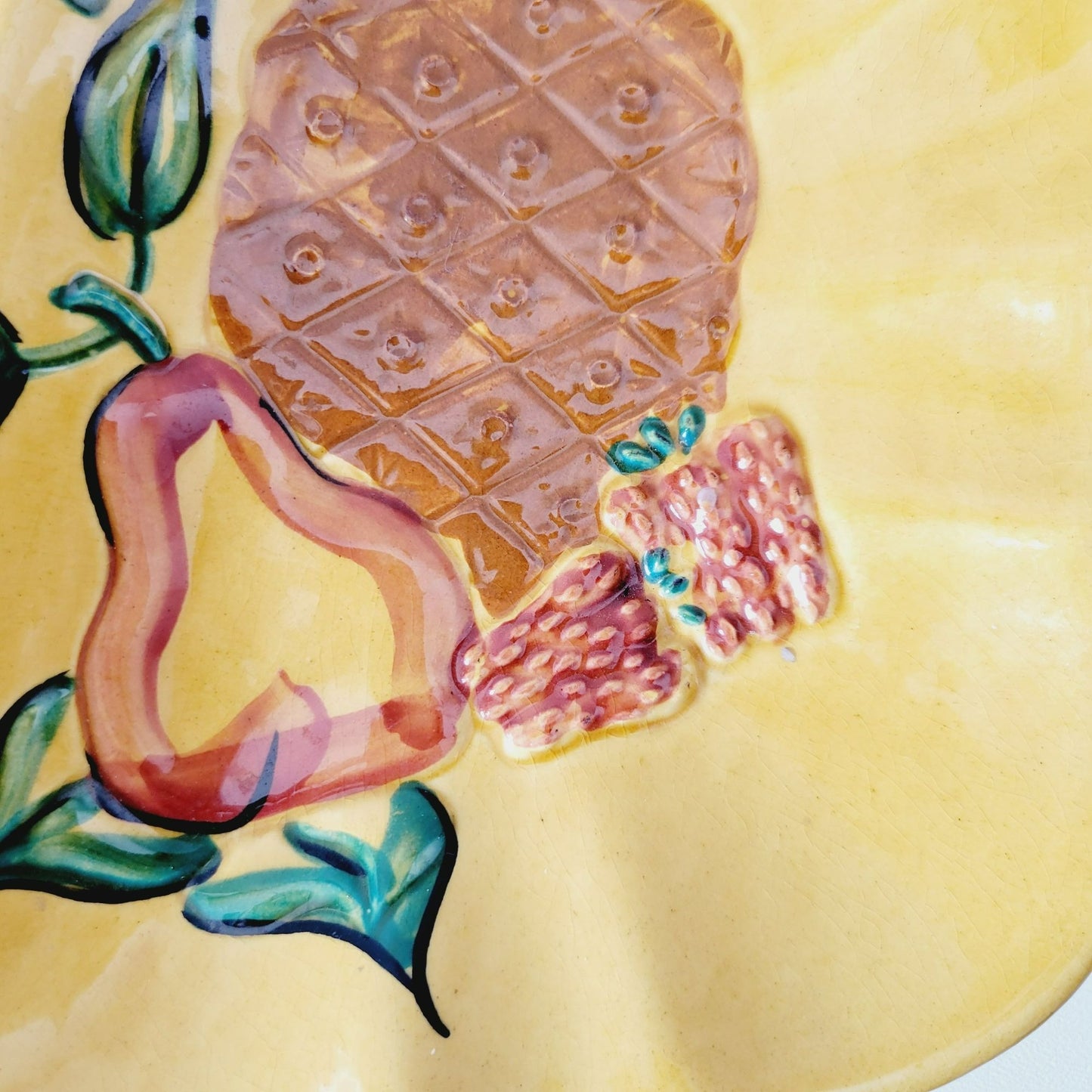 California Pottery Hand Painted Divided Platter