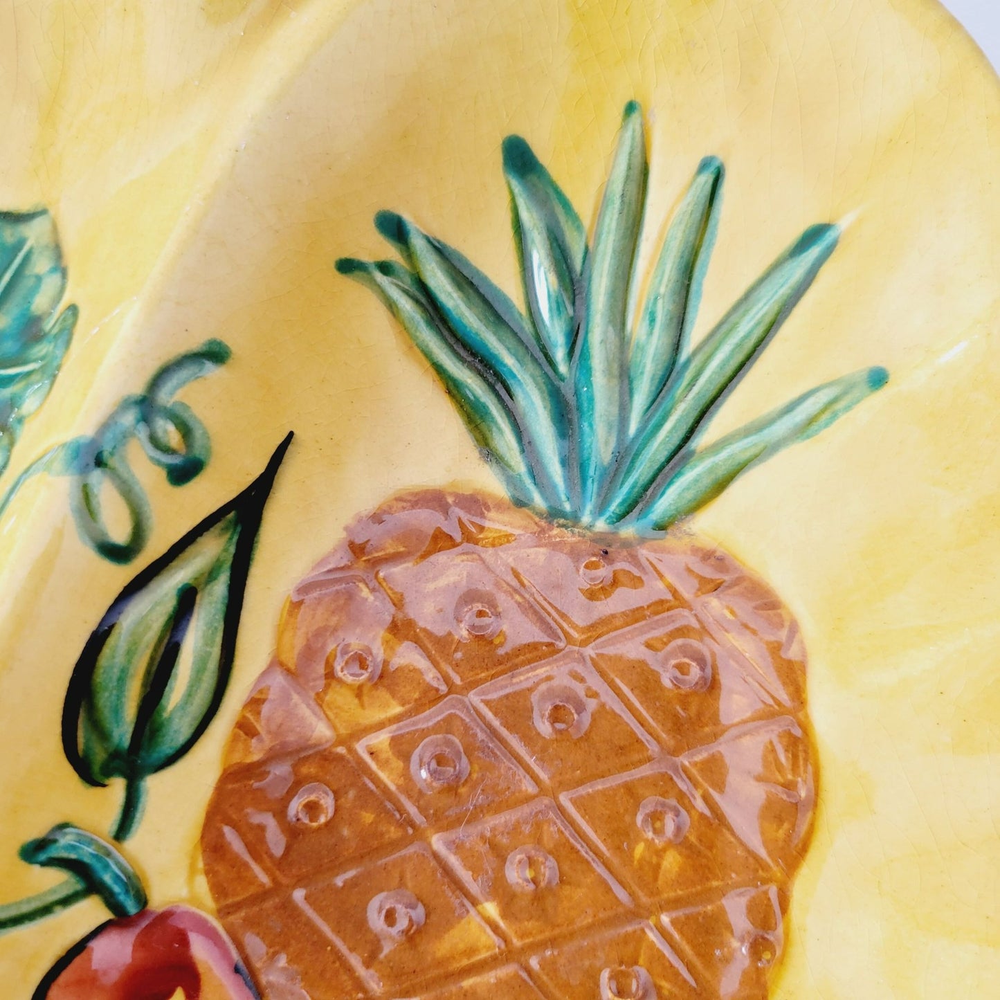 California Pottery Hand Painted Divided Platter