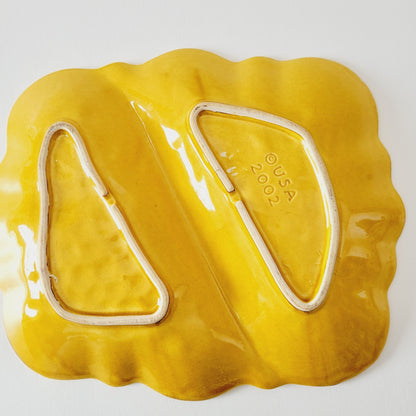 California Pottery Hand Painted Divided Platter