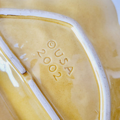 California Pottery Hand Painted Divided Platter