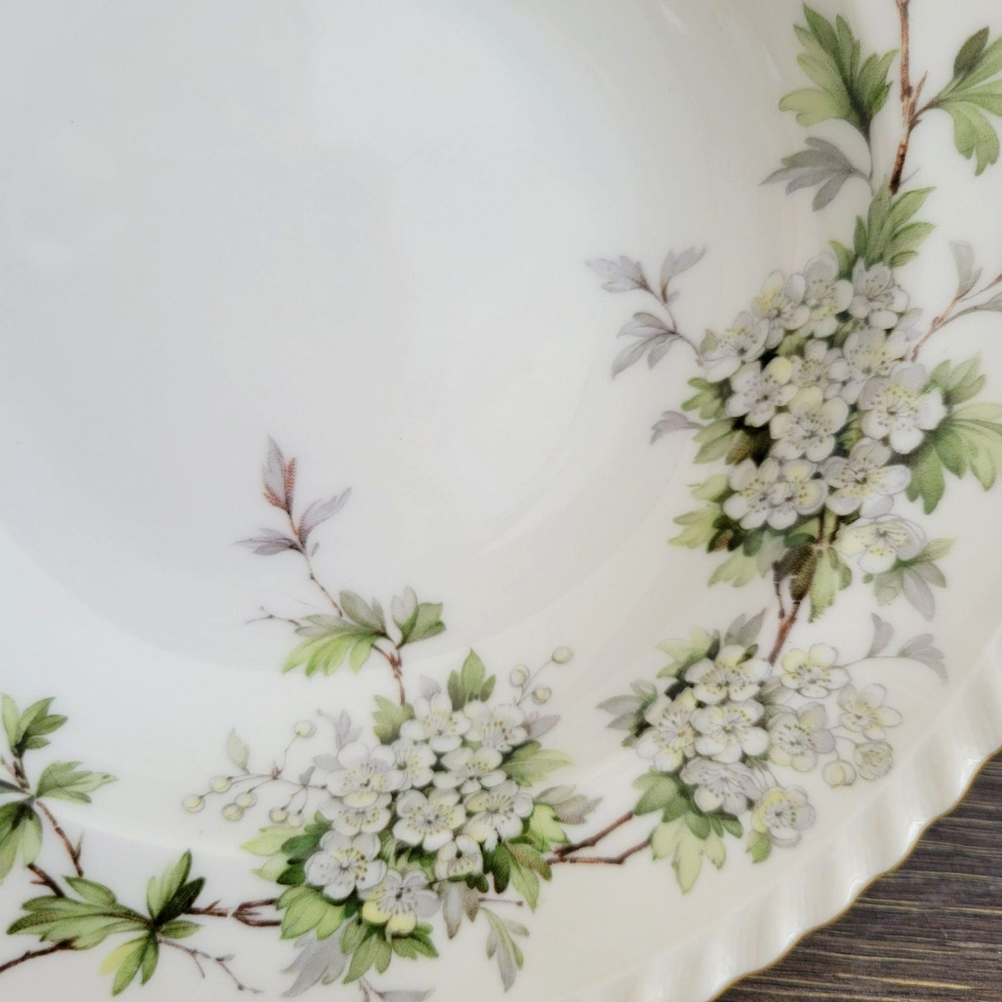 Franconia K&A Krautheim Hawthorn Soup Bowl, Gadroon Border, c.1964-75 Germany