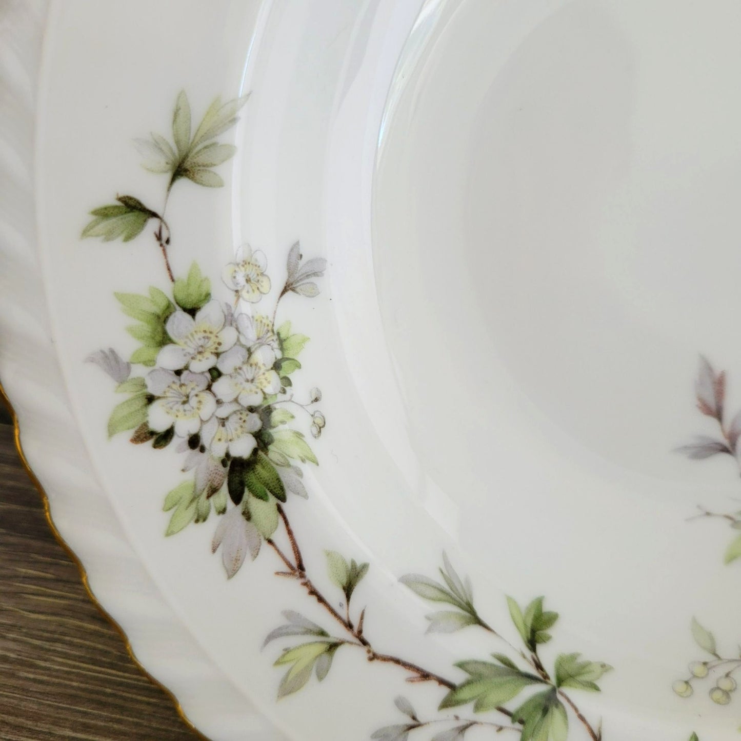 Franconia K&A Krautheim Hawthorn Soup Bowl, Gadroon Border, c.1964-75 Germany